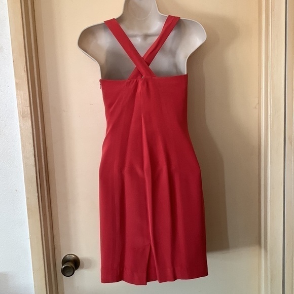 Ann Taylor 100% silk cross back sheath dress size 2 - Picture 4 of 10